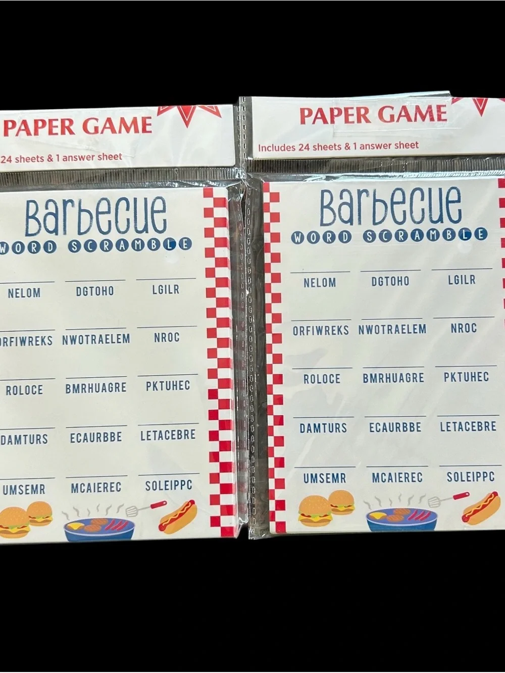 Summer BBQ Party Supply Kit 26 Piece Lot Banners, Games, Jumbo Cards, Decor New